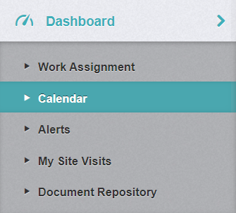 Work Assignment left navigation panel link